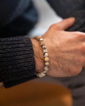 Preview: Armband mit 6 mm Opalstein - Snow 6mm